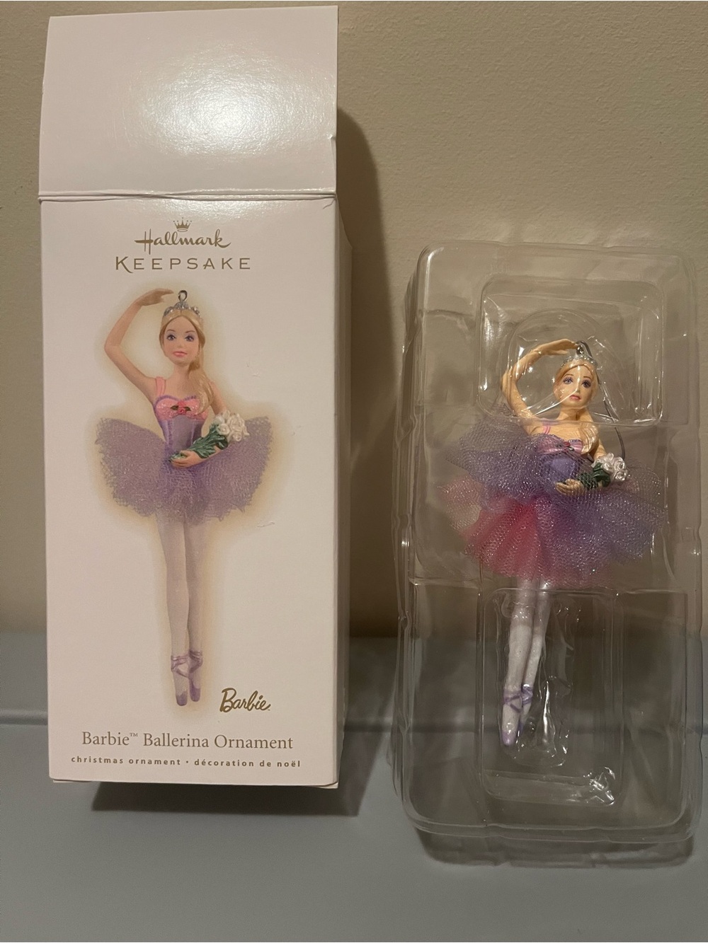 Hallmark Purple and Pink Ballerina Barbie Ornament